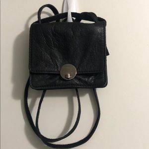 Alternative apparel small leather crossbody wallet
